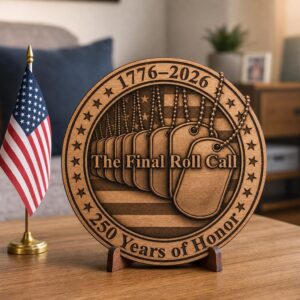 USA 250 Anniversary Laser Engraving File, Patriotic 3D Illusion Wood Plaque