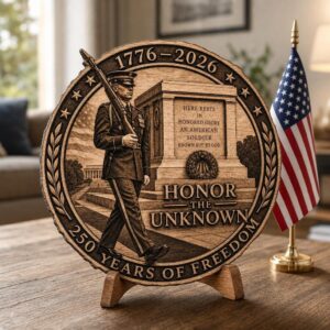 USA 250 Laser Engraving, 3D Military Memorial Wood Sign Plaque Template