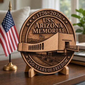 USA 250 Laser Engraving, 3D Military Memorial Wood Sign Plaque Template