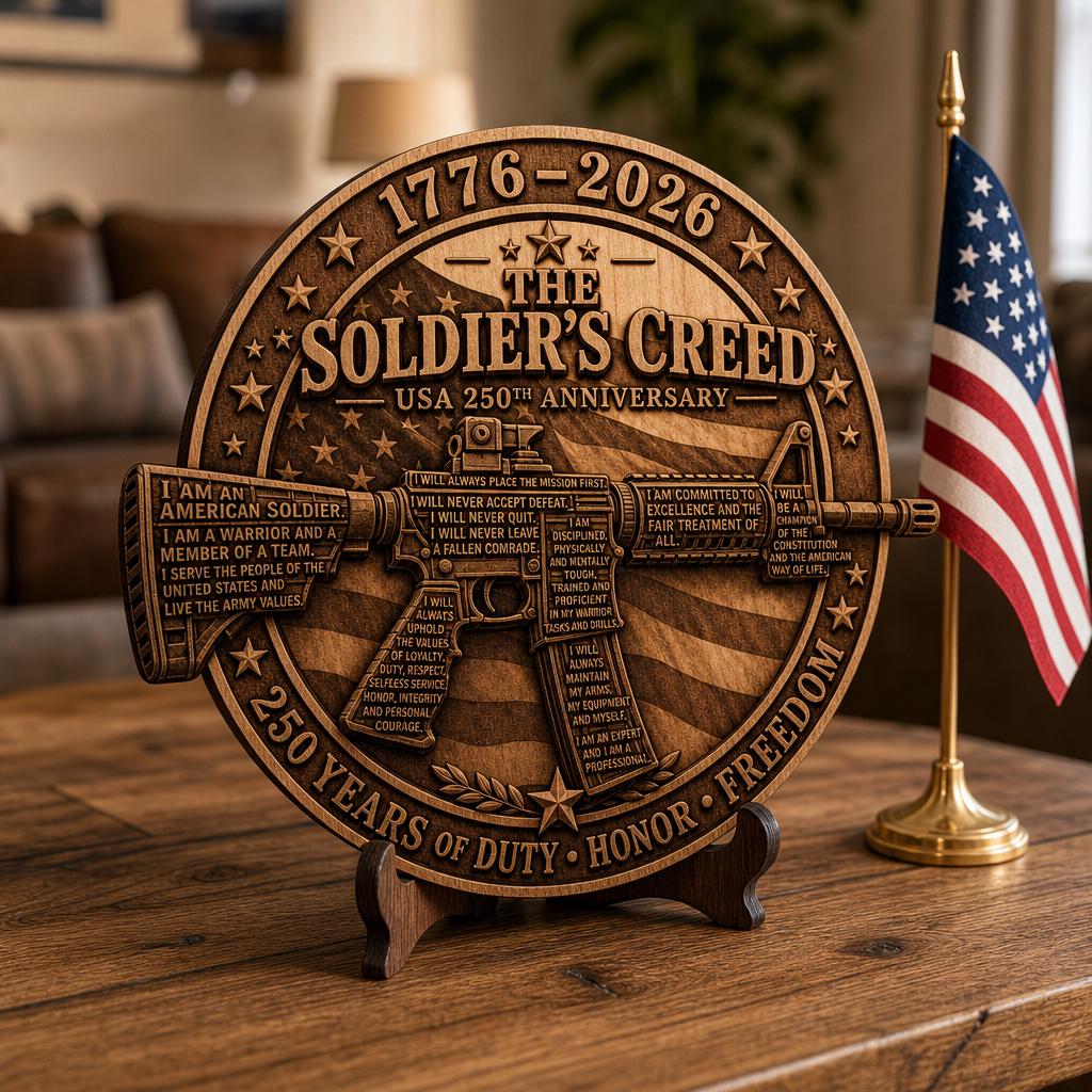 USA 250 Laser Engraving, 3D Patriotic Military Wood Sign Glowforge Art