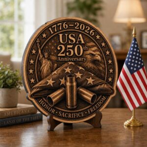 USA 250 Laser Engraving, 3D Patriotic Military Wood Sign Glowforge Art