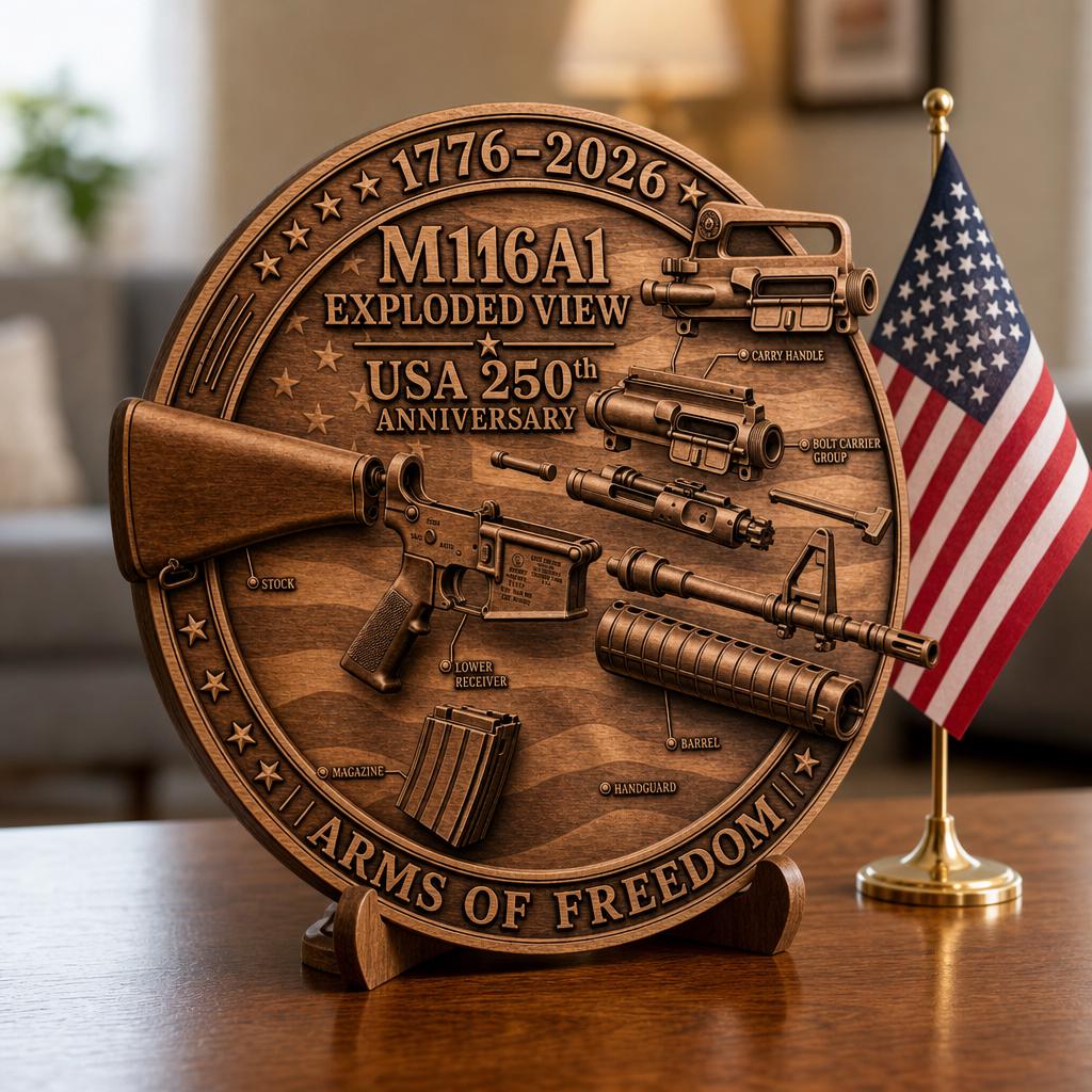 USA 250th Anniversary 3D Engraving PNG, Military Timeline for Wooden Signs