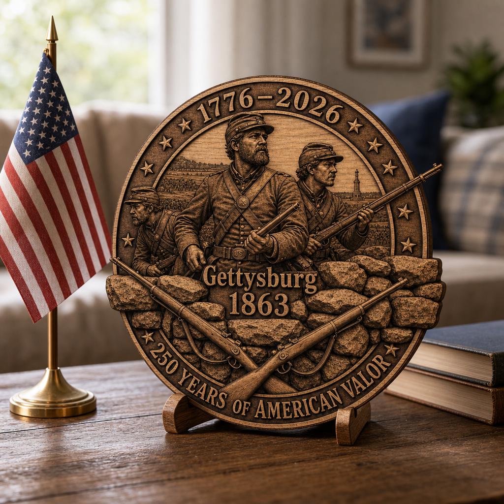 USA 250th Anniversary Laser Engraving Design, 3D Patriotic Wooden Sign PNG
