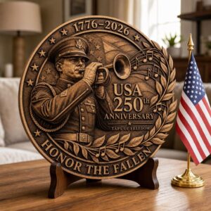 USA 250th Anniversary Laser Engraving Design, 3D Patriotic Wooden Sign PNG