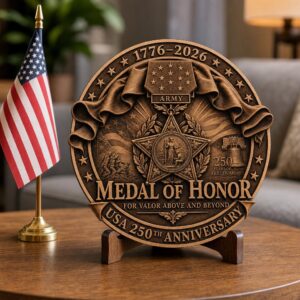 USA 250th Laser Engraving File, 3D Illusion Military Medal PNG for Wood Signs