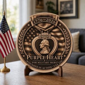 USA 250th Laser Engraving File, 3D Illusion Military Medal PNG for Wood Signs