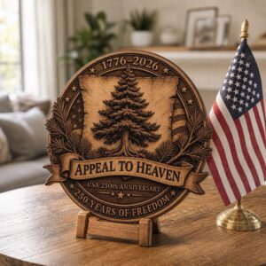 USA 250th Laser Engraving File, 3D Illusion Patriotic Flag PNG for CNC Wood Sign