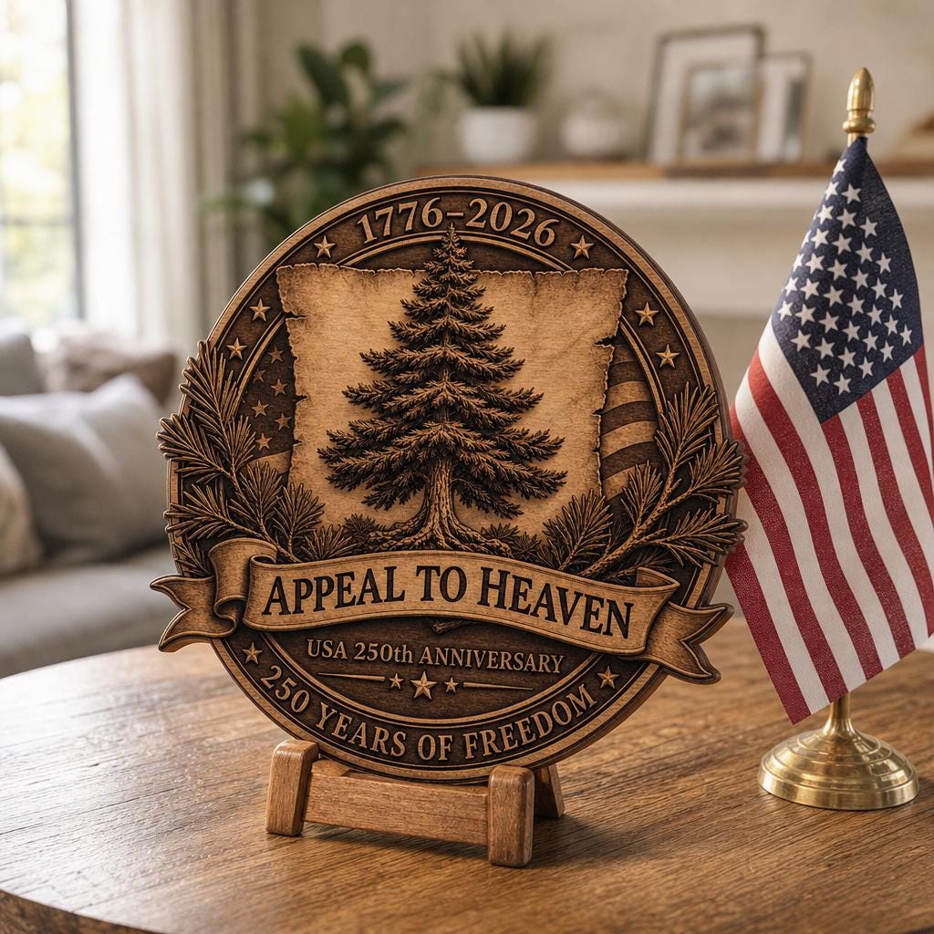 USA 250th Laser Engraving File, 3D Illusion Patriotic Flag PNG for CNC Wood Sign