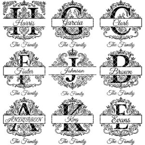 Victorian Monogram Alphabet, Custom Family Surname Engraving Designs