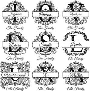 Victorian Monogram Alphabet, Custom Family Surname Engraving Designs