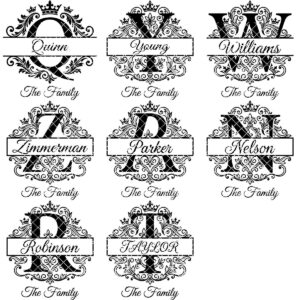 Victorian Monogram Alphabet, Custom Family Surname Engraving Designs