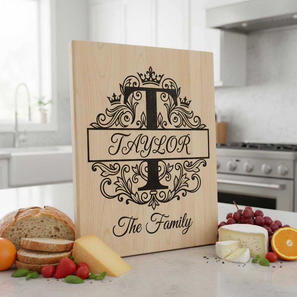 Victorian Monogram Alphabet, Custom Family Surname Engraving Designs