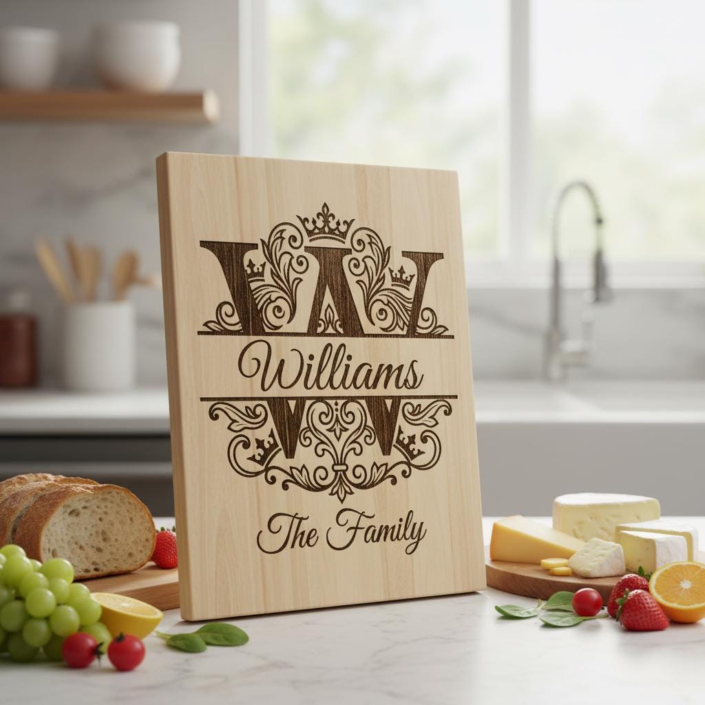 Victorian Monogram Alphabet, Custom Family Surname Engraving Designs