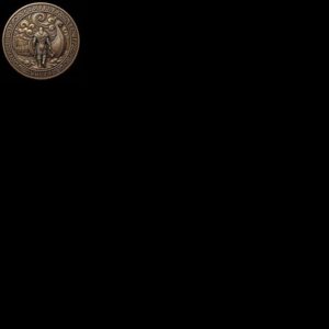 Viking Coin Depth Map, Norse Relief Laser File for Fiber Engraving