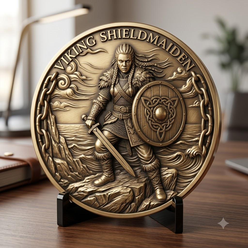 Viking Coin Depth Map, Norse Relief Laser File for Fiber Engraving