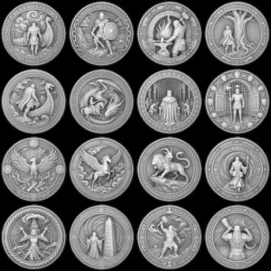 Viking Coin Depth Map, Norse Relief Laser File for Fiber Engraving