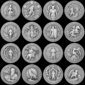 Viking Coin Depth Map, Norse Relief Laser File for Fiber Engraving