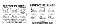 Vintage Pairing Chart, Charcuterie Board Engraving, Kitchen Hosting Guide