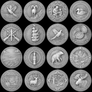 Wildlife Animal Coin Engraving Depth Maps, High Relief Laser Design Bundle