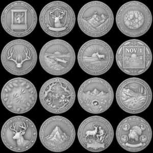 Wildlife Animal Coin Engraving Depth Maps, High Relief Laser Design Bundle