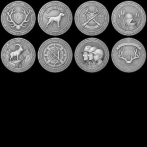 Wildlife Animal Coin Engraving Depth Maps, High Relief Laser Design Bundle