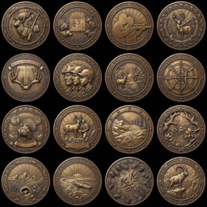 Wildlife Animal Coin Engraving Depth Maps, High Relief Laser Design Bundle
