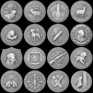 Wildlife Animal Coin Engraving Depth Maps, High Relief Laser Design Bundle