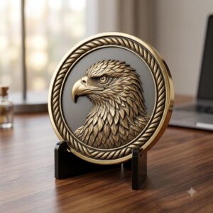 Wildlife Coin Depth Map for Laser Engraving, High Relief Bird PNG Bundle