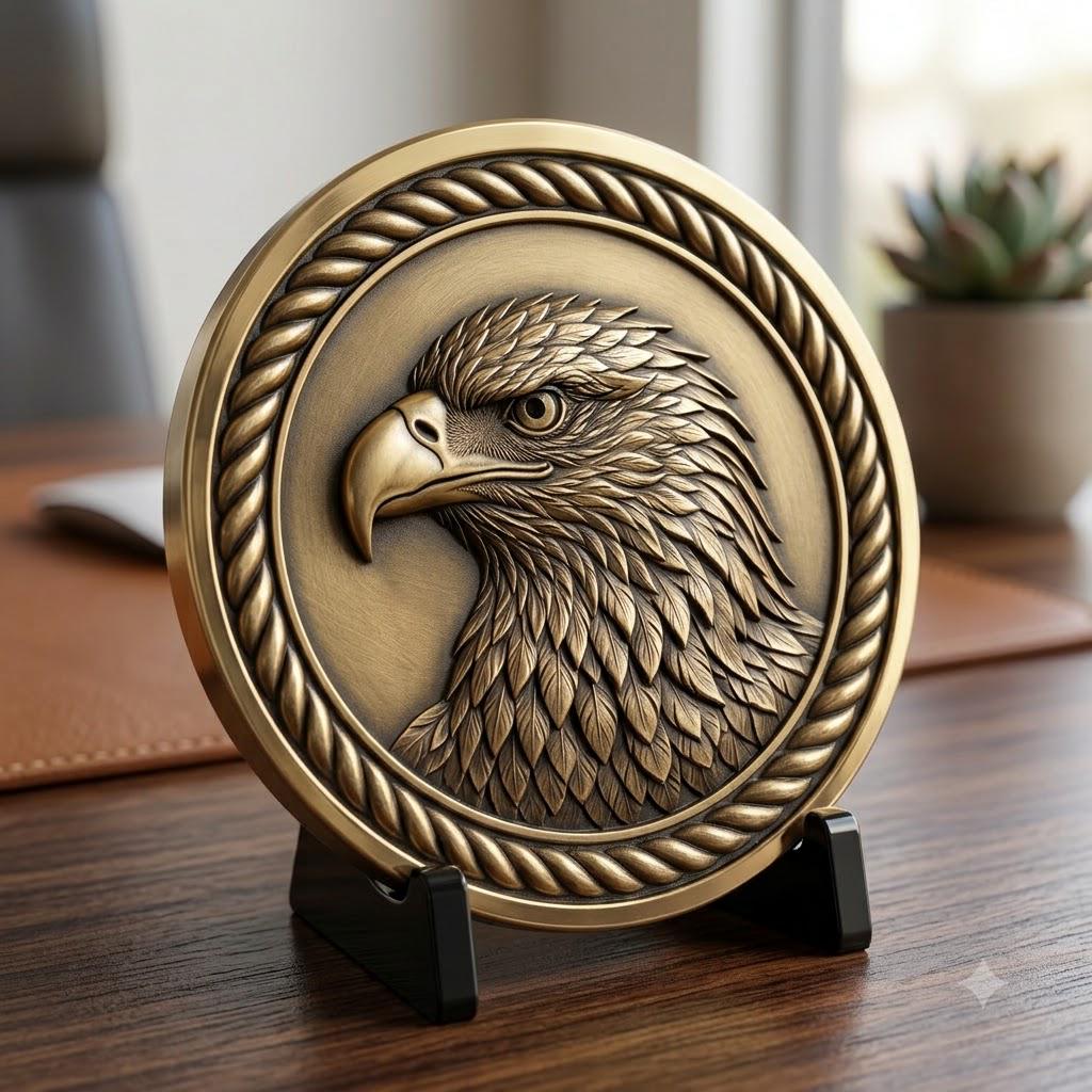 Wildlife Coin Depth Map for Laser Engraving, High Relief Bird PNG Bundle