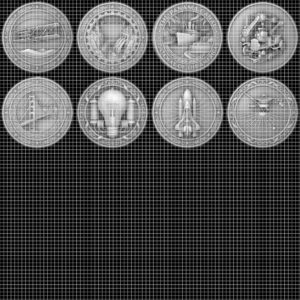 1776 Anniversary Challenge Coin Depth Map, Relief Engraving File, Vintage Crest
