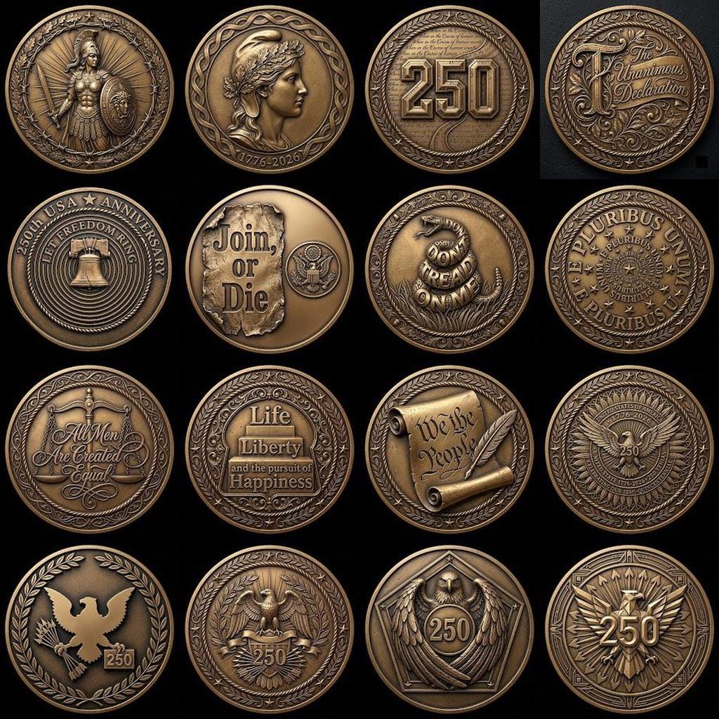 1776 Anniversary Challenge Coin Depth Map, Relief Engraving File, Vintage Crest