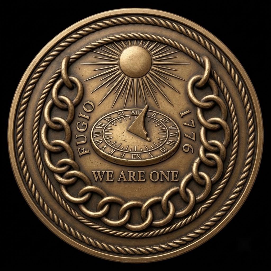 1776 Anniversary Challenge Coin Depth Map, Relief Engraving File, Vintage Crest