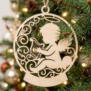 31 Musical Cherub Angel Ornaments, Renaissance Laser Christmas Decor