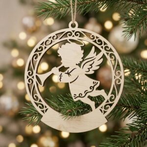 31 Musical Cherub Angel Ornaments, Renaissance Laser Christmas Decor