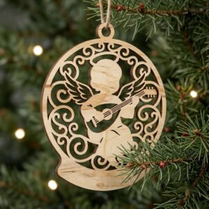 31 Musical Cherub Angel Ornaments, Renaissance Laser Christmas Decor