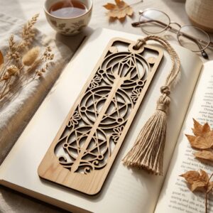 34 Mystical Fantasy Bookmarks, Dragon Phoenix Laser Wood Engrave Bundle