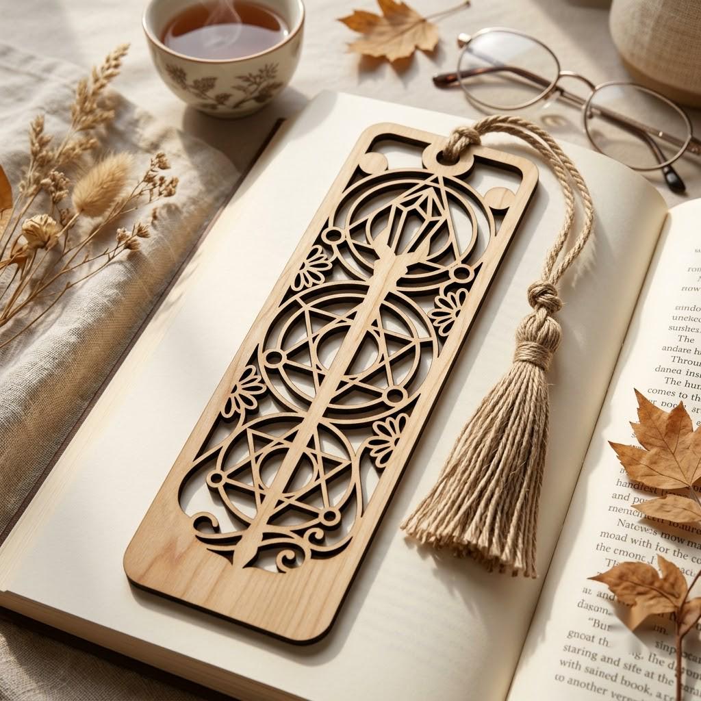 34 Mystical Fantasy Bookmarks, Dragon Phoenix Laser Wood Engrave Bundle