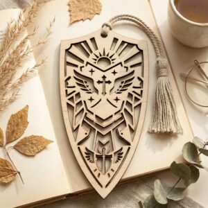 34 Mystical Fantasy Bookmarks, Dragon Phoenix Laser Wood Engrave Bundle
