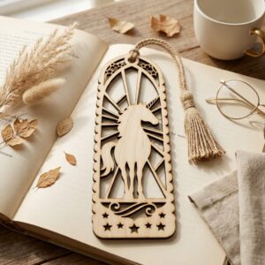 34 Mystical Fantasy Bookmarks, Dragon Phoenix Laser Wood Engrave Bundle