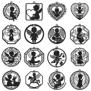 37 Nativity Ornament Laser Files, Christian Baby Angel Praying Manger Decor