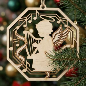 37 Nativity Ornament Laser Files, Christian Baby Angel Praying Manger Decor