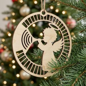 37 Nativity Ornament Laser Files, Christian Baby Angel Praying Manger Decor
