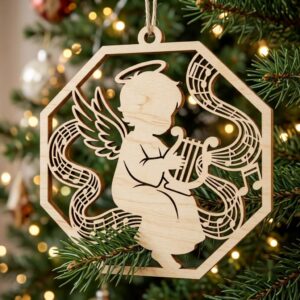 37 Nativity Ornament Laser Files, Christian Baby Angel Praying Manger Decor