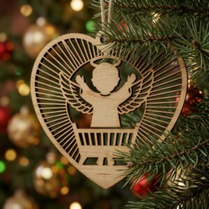 37 Nativity Ornament Laser Files, Christian Baby Angel Praying Manger Decor