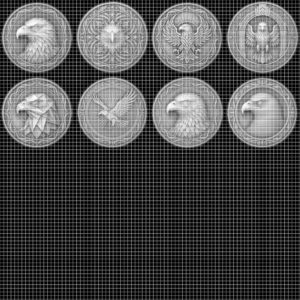 3D Bald Eagle Coin Engraving Relief, Patriotic Medallion Laser File