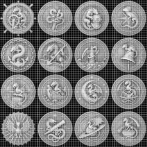 3D Dragon Relief PNG, Mountain Forest Art, Challenge Coin Laser File Bundle