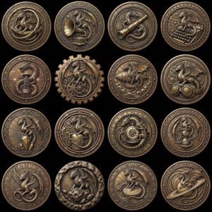 3D Dragon Relief PNG, Mountain Forest Art, Challenge Coin Laser File Bundle
