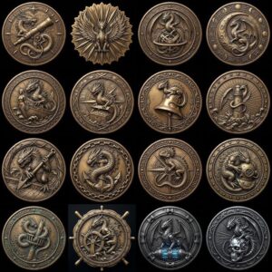 3D Dragon Relief PNG, Mountain Forest Art, Challenge Coin Laser File Bundle