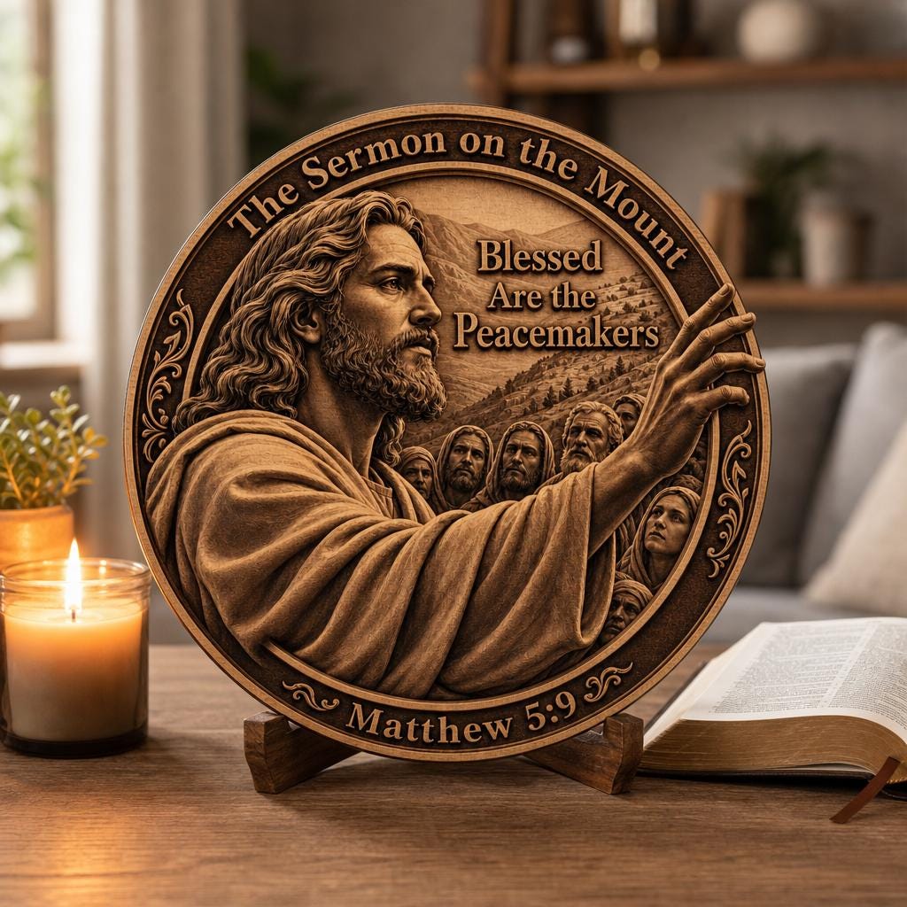 3D Illusion Jesus Engraving File, Christian PNG Bundle for Laser Wood Signs