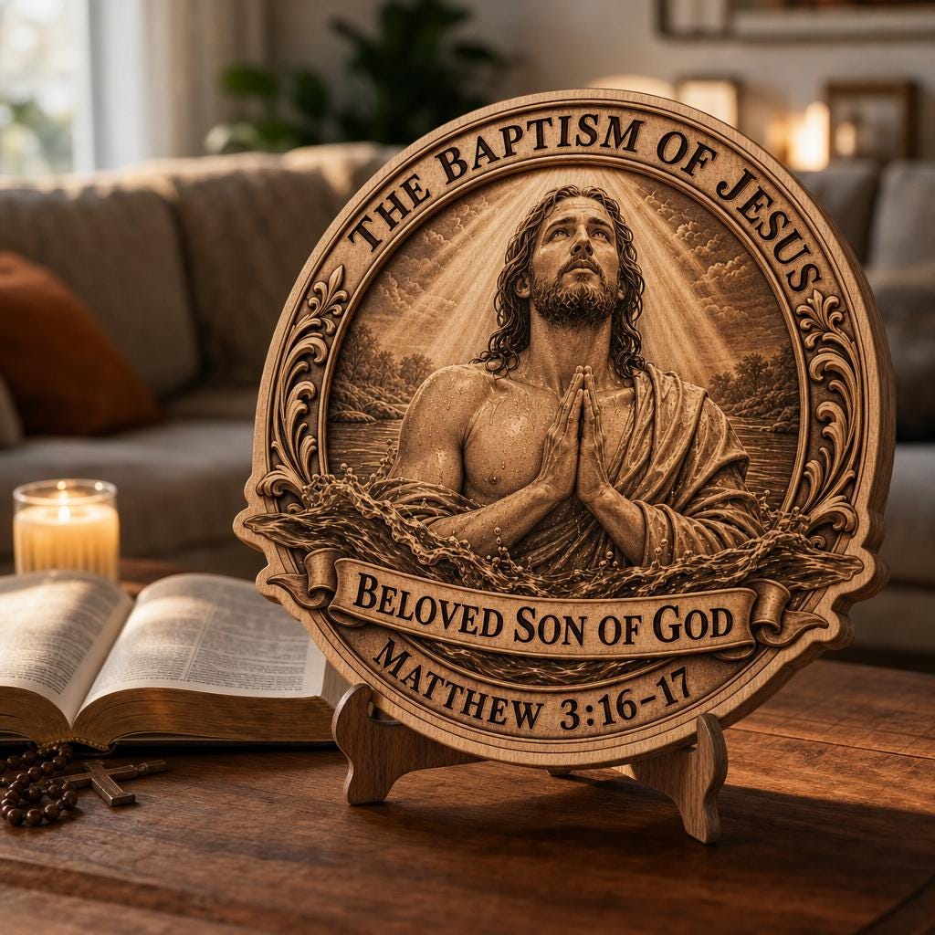 3D Illusion Jesus Engraving File, Christian PNG Bundle for Laser Wood Signs